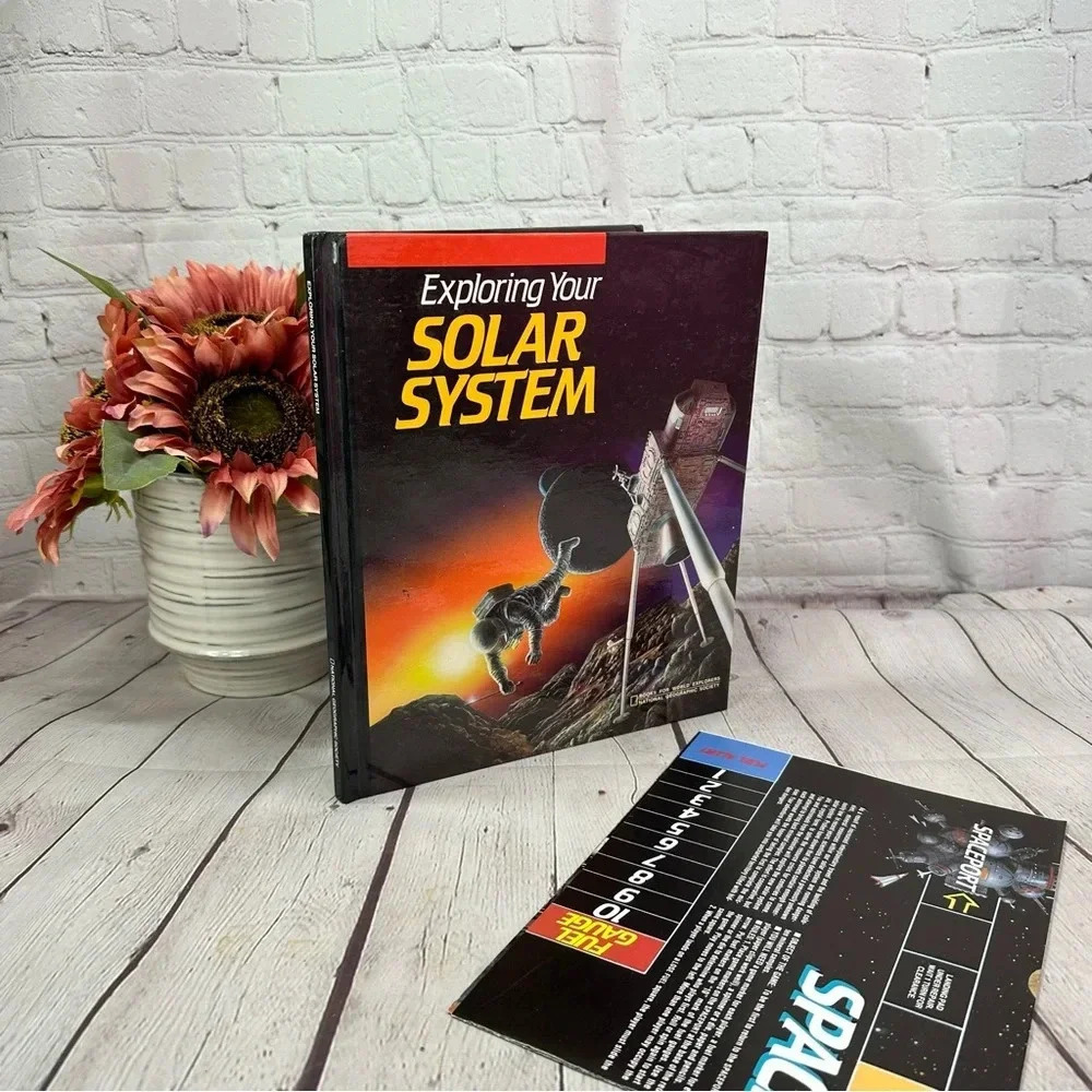 vintage children's exploring your solar system book national geographic 1989